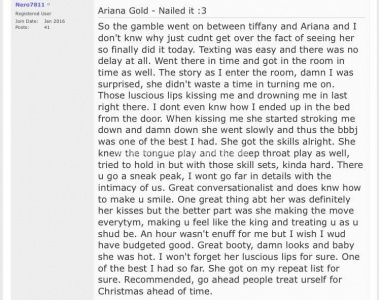 escorts Ariana Gold